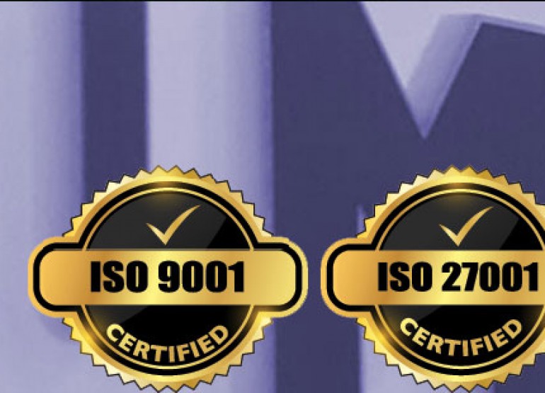 We've Received ISO 9001 and ISO 27001 Certificates